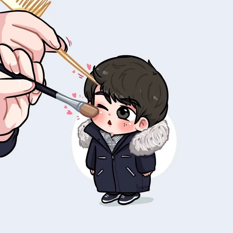 Nam chibi cute với biểu cảm siêu ngọt ngào cho fan