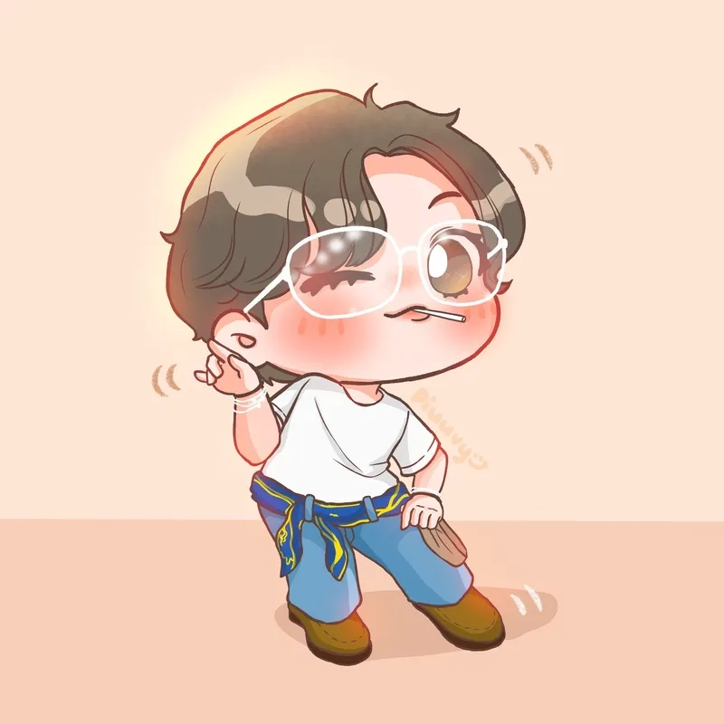 Ảnh cute nam chibi và nét vẽ kawaii làm fan mê mẩn