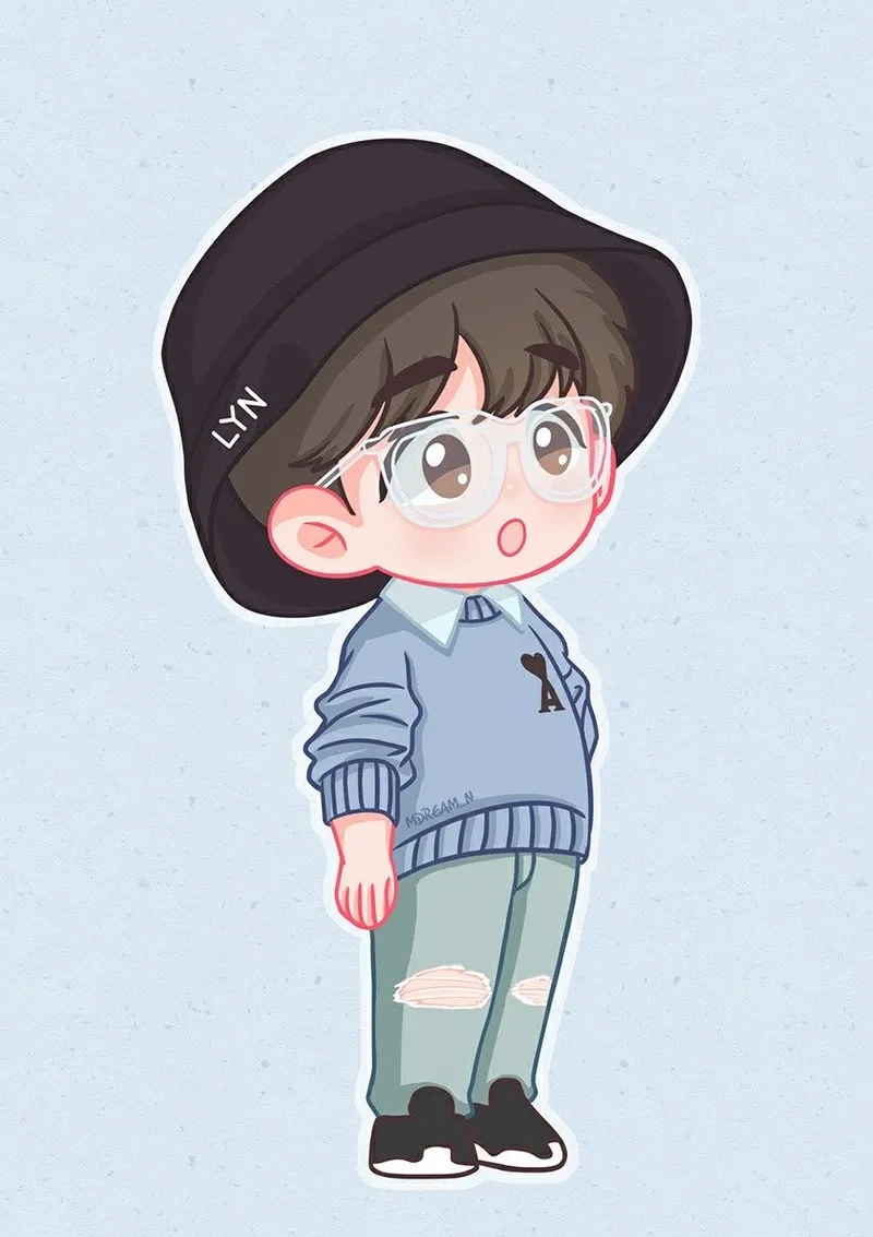 Hình chibi ngầu nam làm fan anime không thể rời mắt