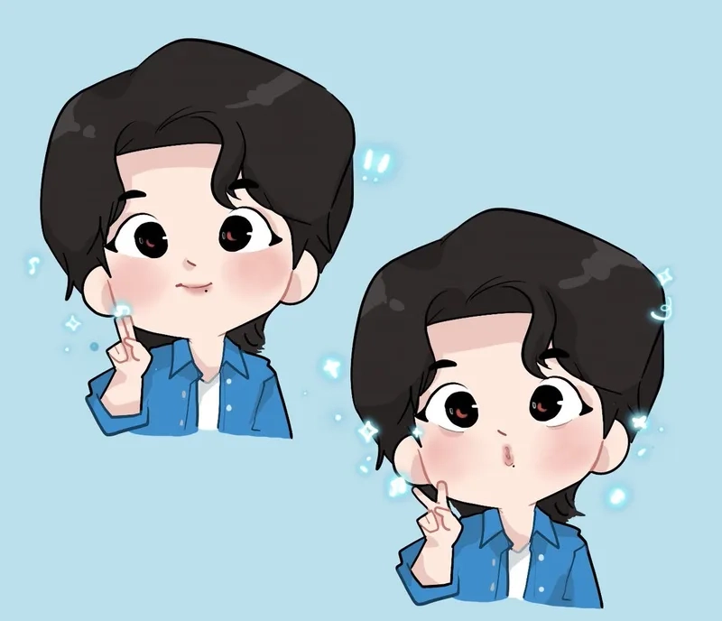 Hình nền chibi nam ngầu cho màn hình điện thoại siêu cool