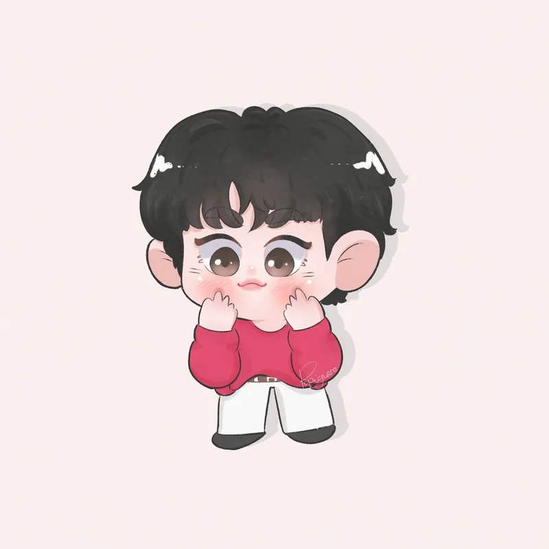 Ảnh anime chibi nam ngầu với nét vẽ cá tính và mạnh mẽ