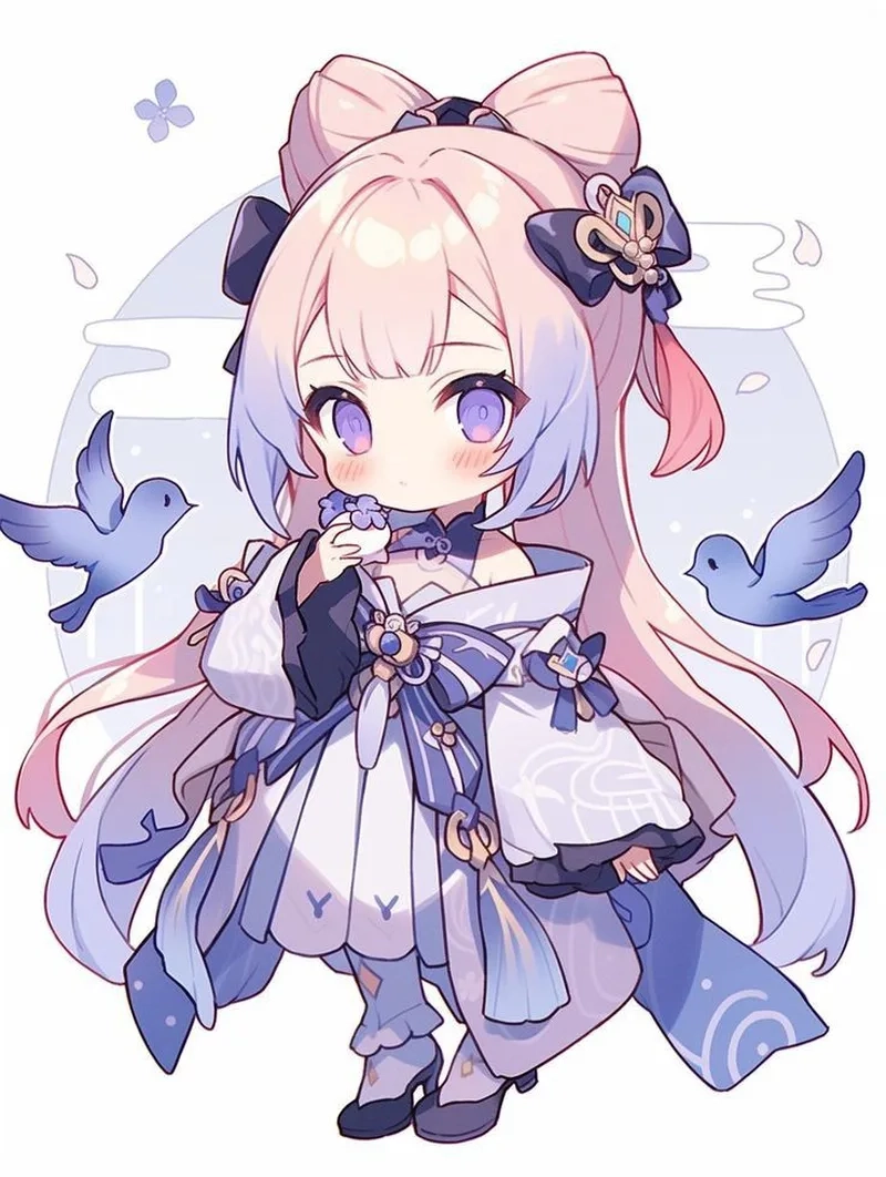 Hình ảnh anime chibi nữ dễ thương làm tan chảy trái tim bạn