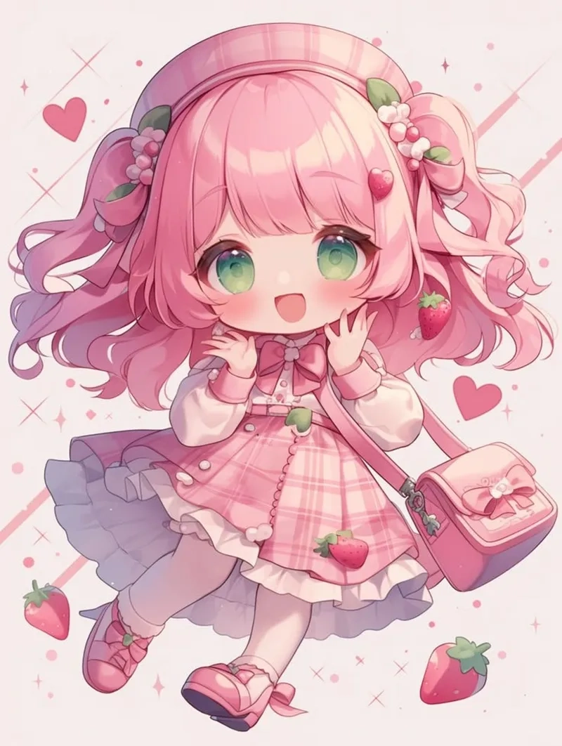 Hình ảnh cute chibi nữ làm nổi bật cá tính trên mạng xã hội