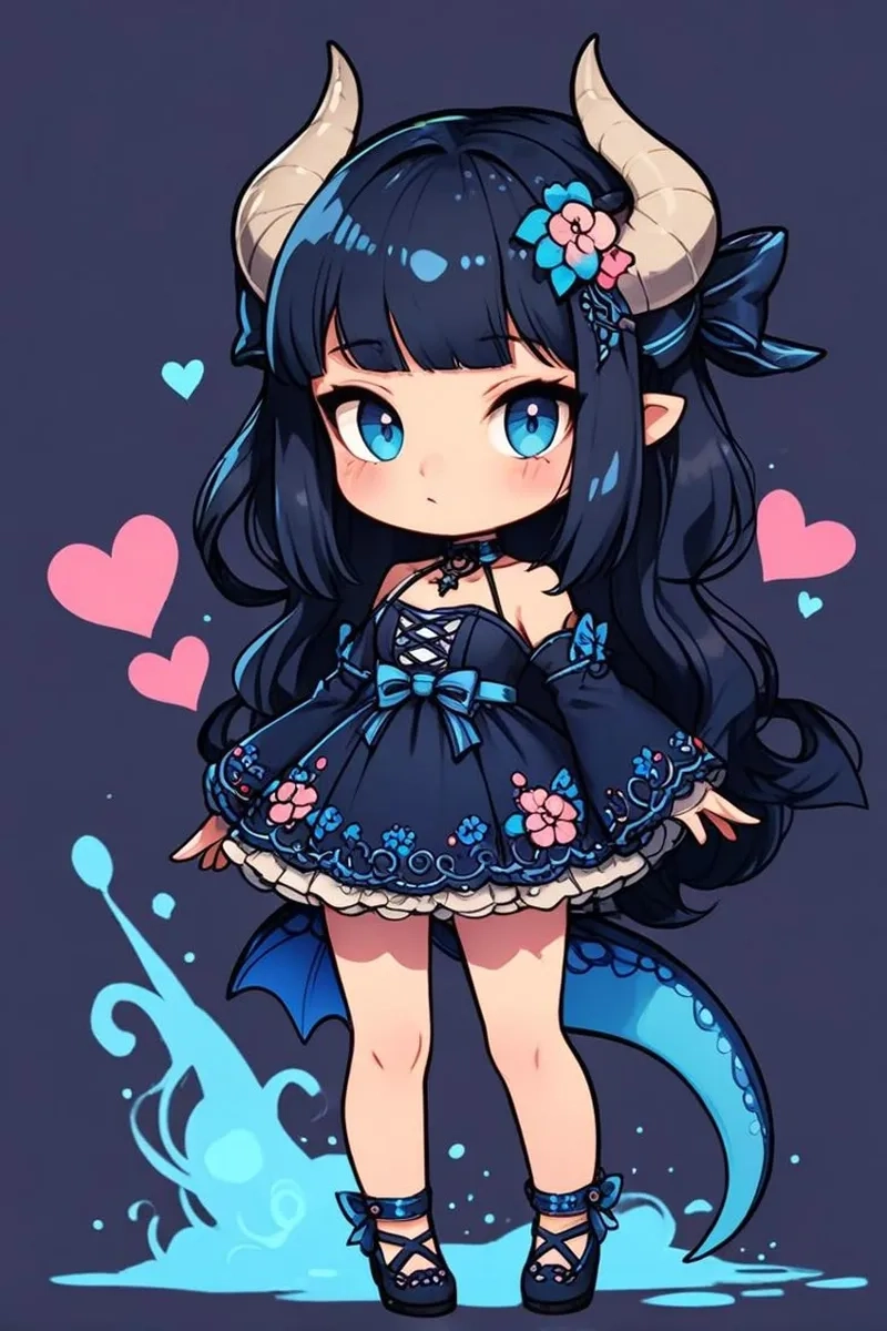 Nữ anime chibi dễ thương khiến bạn không thể rời mắt