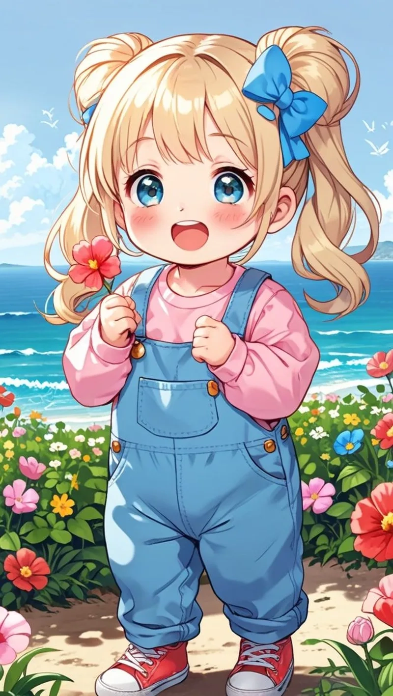 Ảnh nữ anime chibi với phong cách dễ thương và tinh nghịch