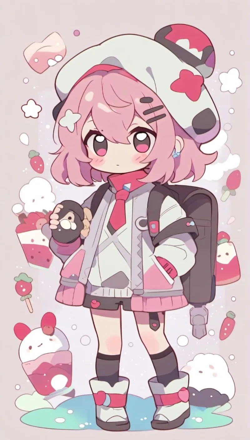 Chibi ngầu nữ mang phong cách độc đáo cho fan anime