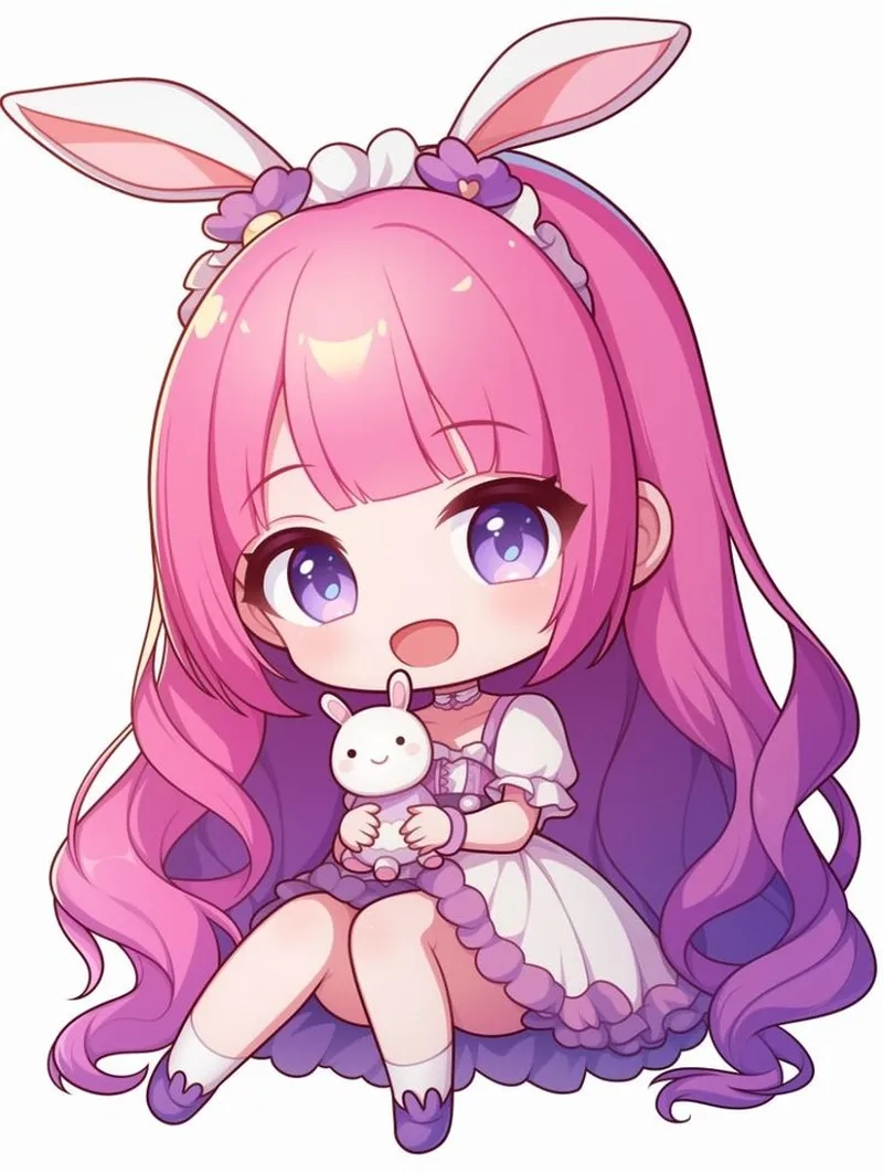 Hình chibi nữ ngầu thể hiện cá tính mạnh mẽ và cuốn hút