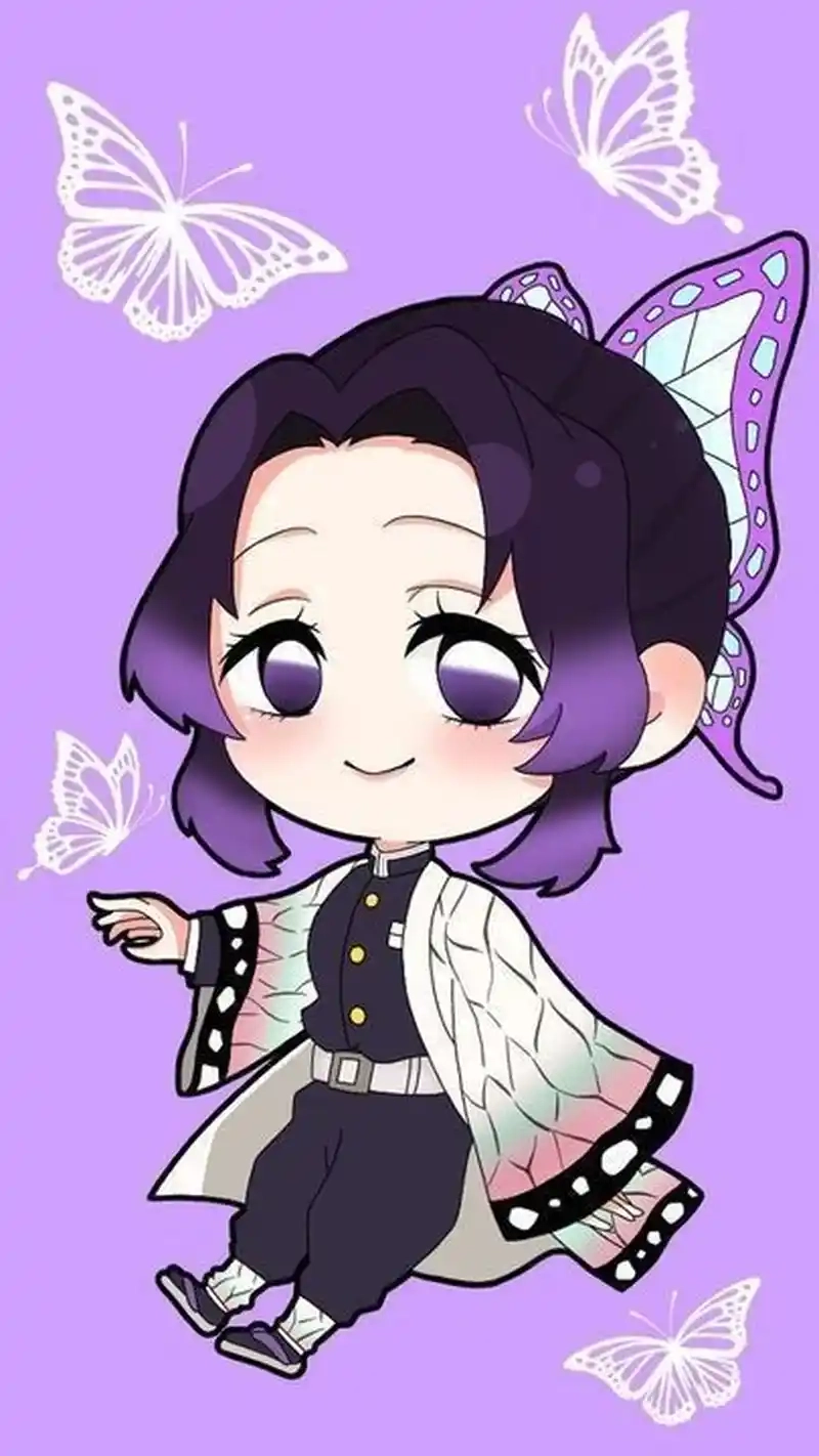 Hình nền Shinobu chibi làm mới màn hình điện thoại của bạn