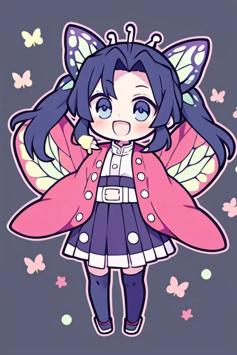 Shinobu Kanao chibi làm nổi bật tình chị em trong Kimetsu