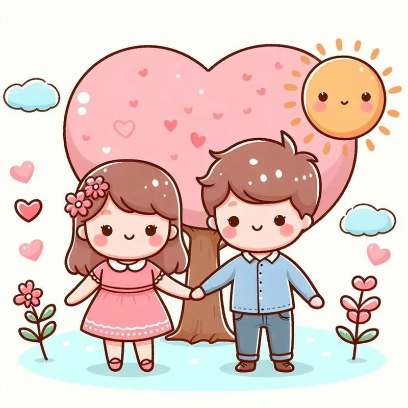 Tặng bạn chibi cute cặp đôi để gửi lời yêu thương