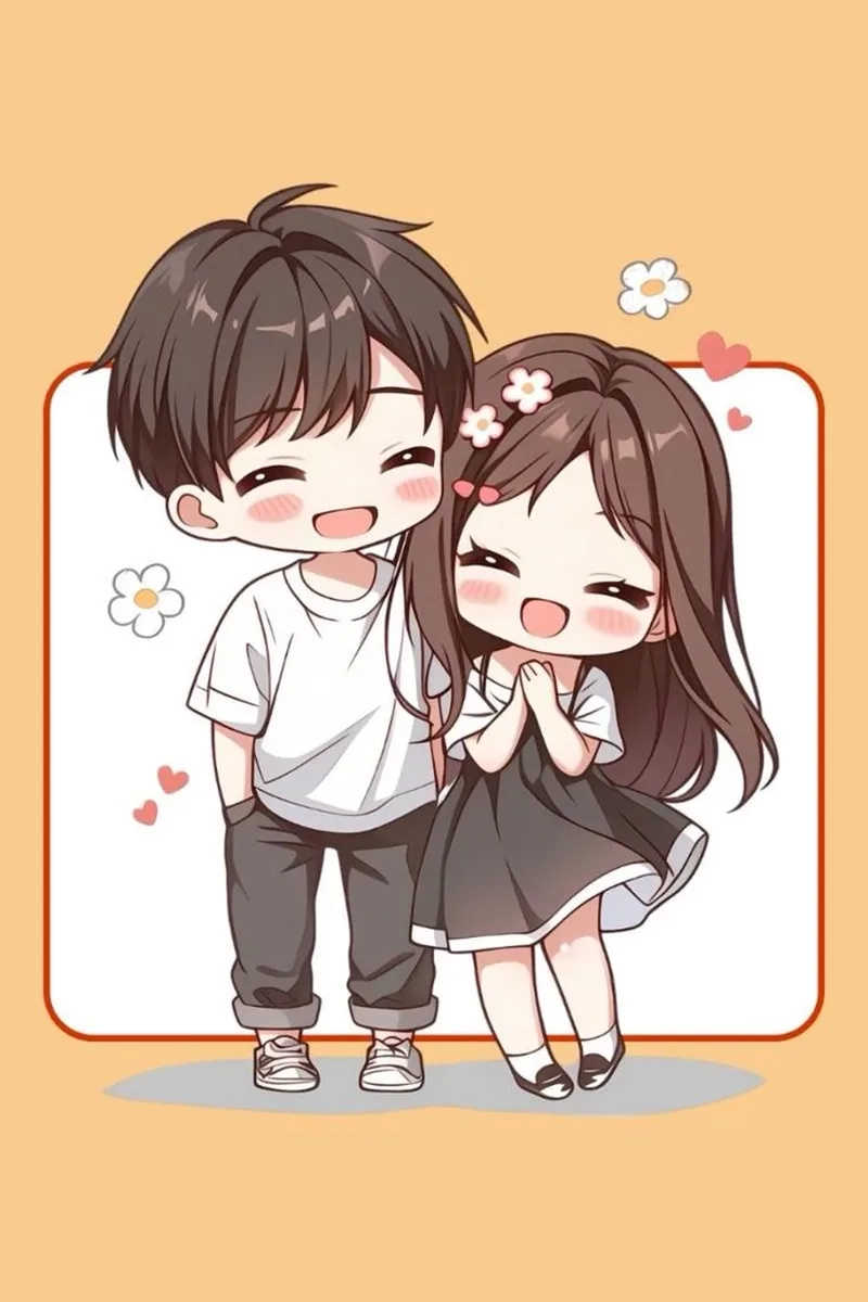 Thích mê hình chibi cặp đôi dễ thương siêu ngọt ngào