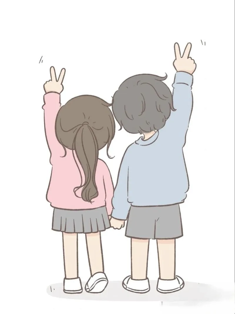 Làm mới màn hình với hình nền cặp đôi chibi cute