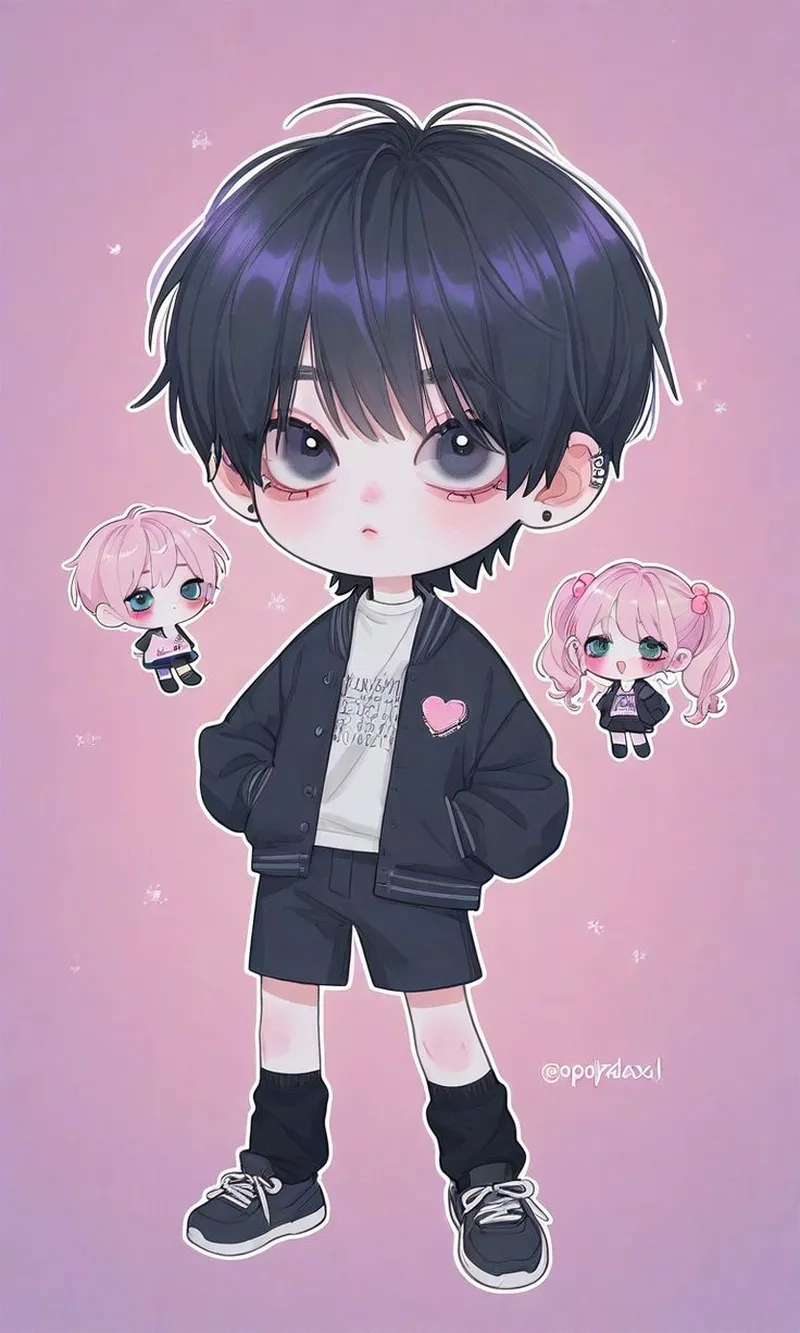 Hình nền anime chibi nam siêu cool cho tín đồ anime nam tính