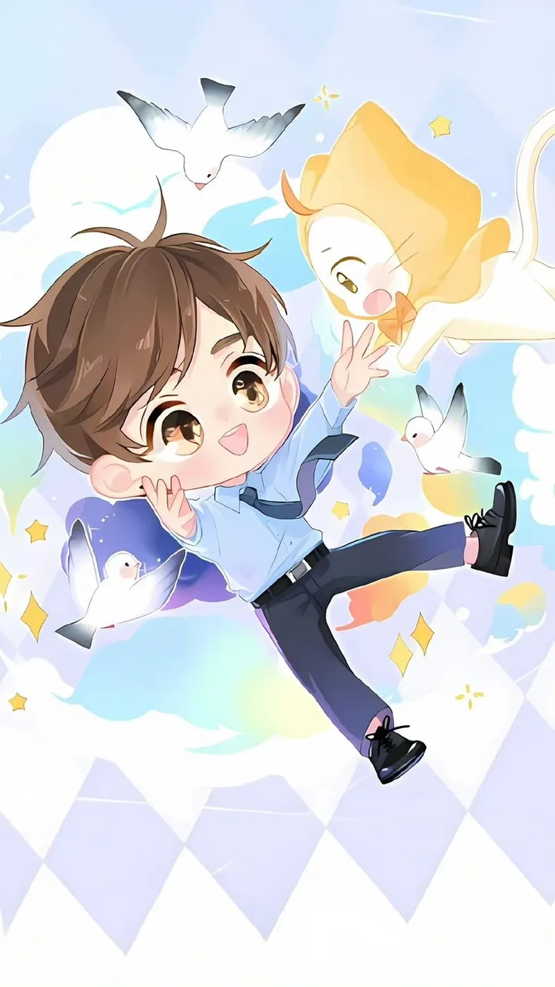 Hình nền anime nam chibi làm nổi bật góc sáng tạo của bạn