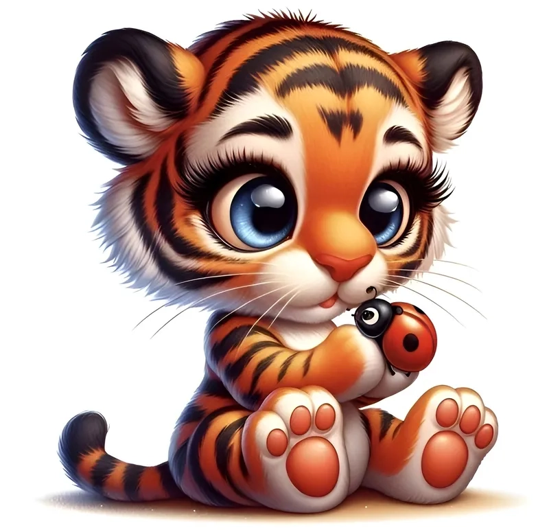 Hổ béo chibi khiến bạn muốn ôm ngay lập tức