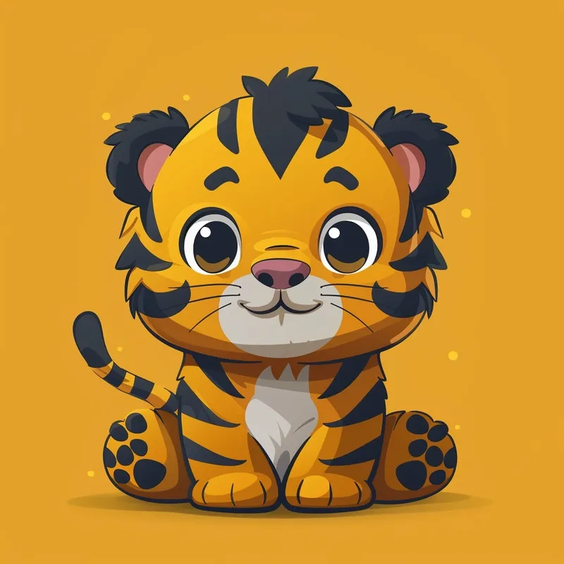 Lưu hổ chibi cute để làm mới màn hình điện thoại
