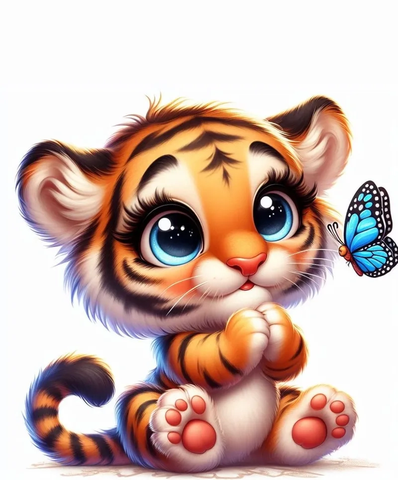Ảnh hổ chibi làm avatar cực chất cho fan