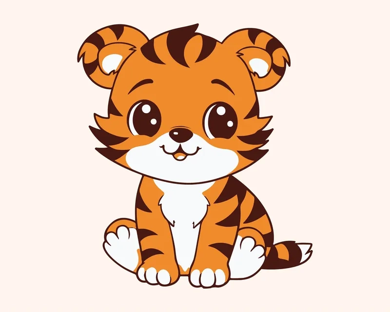 Con hổ chibi cute khiến bạn cười cả ngày