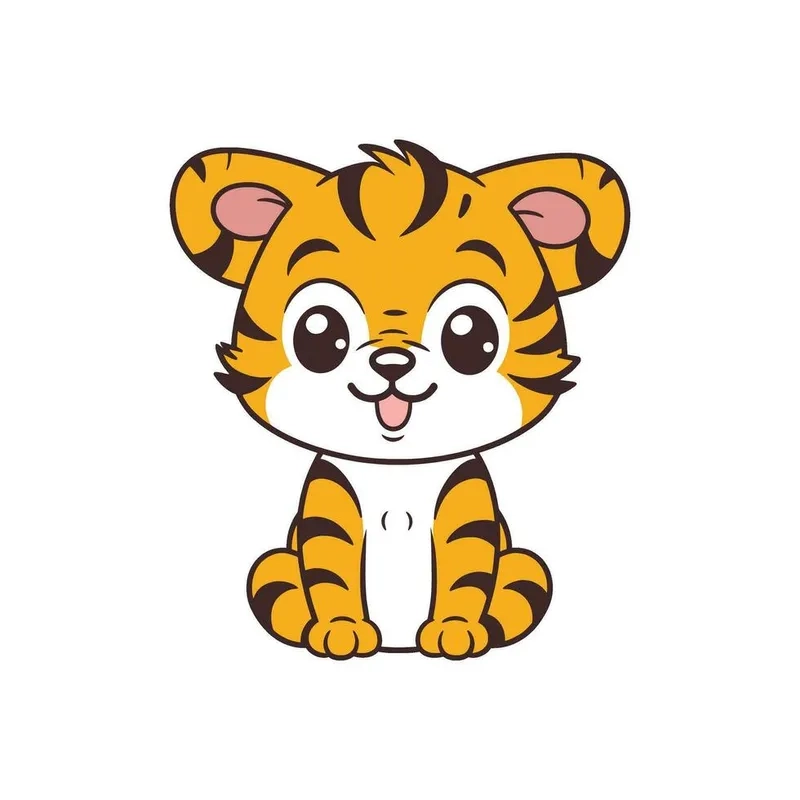 Tải hình hổ chibi cute làm hình nền cực xinh