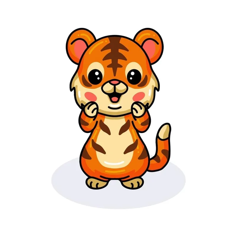 Hình nền hổ chibi làm mới màn hình điện thoại