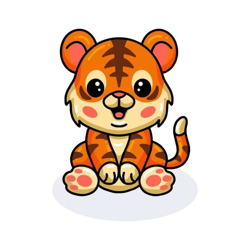 Hình ảnh con hổ chibi khiến bạn muốn lưu ngay