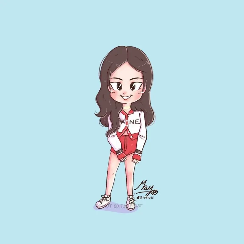 Chiêm ngưỡng hình Jennie chibi đáng yêu cho fan Blackpink
