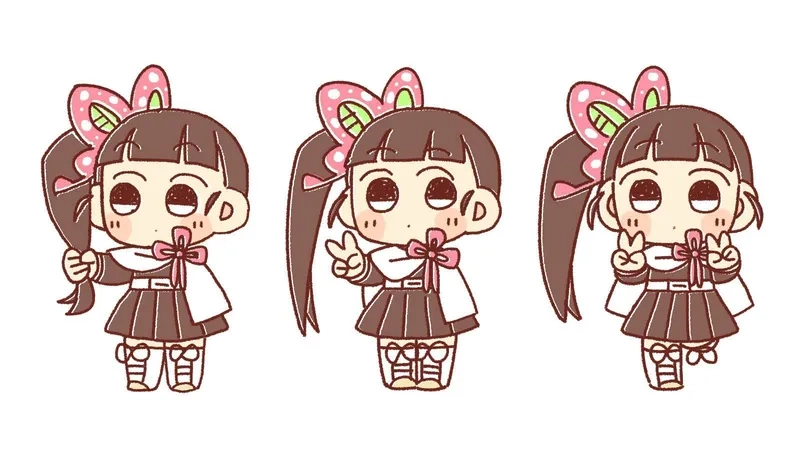 Ảnh Kanao chibi cute với phong cách anime ngọt ngào
