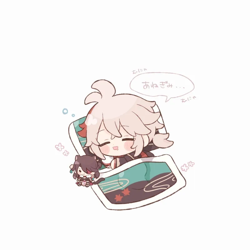 Khám phá anime Kazuha với nét vẽ chibi siêu đáng yêu
