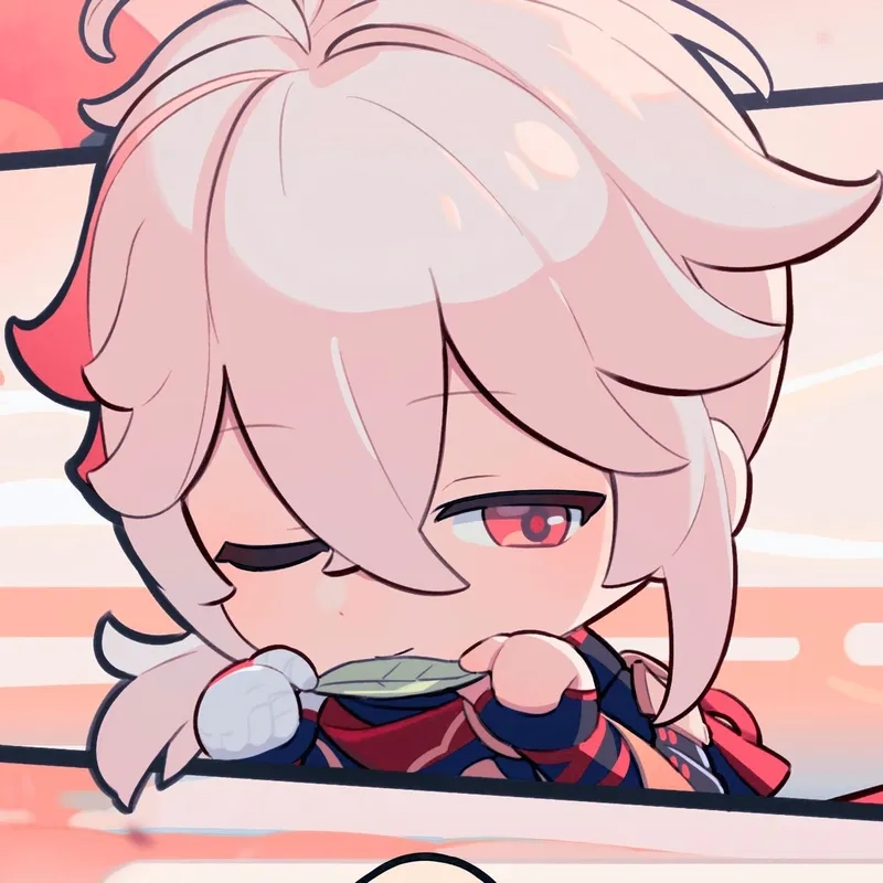Yêu ngay Kazuha chibi cute với nét vẽ anime siêu ngọt ngào