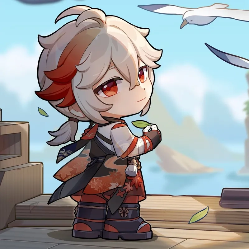 Ngắm Kazuha childhood qua nét vẽ chibi đầy cảm xúc
