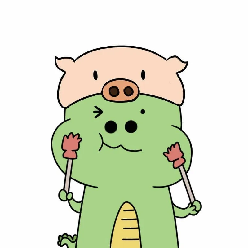 Lưu hình khủng long chibi để làm mới màn hình điện thoại