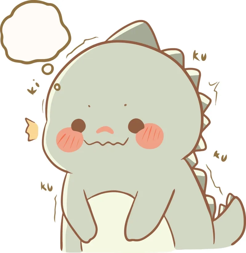 Avatar khủng long chibi cực chất cho mạng xã hội
