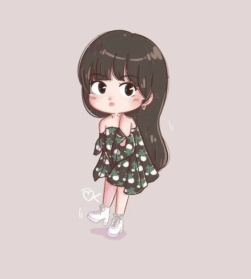 Black Pink Lisa chibi làm avatar độc lạ
