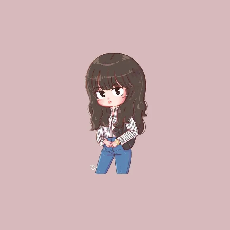 Tải Lisa chibi png làm sticker siêu cute