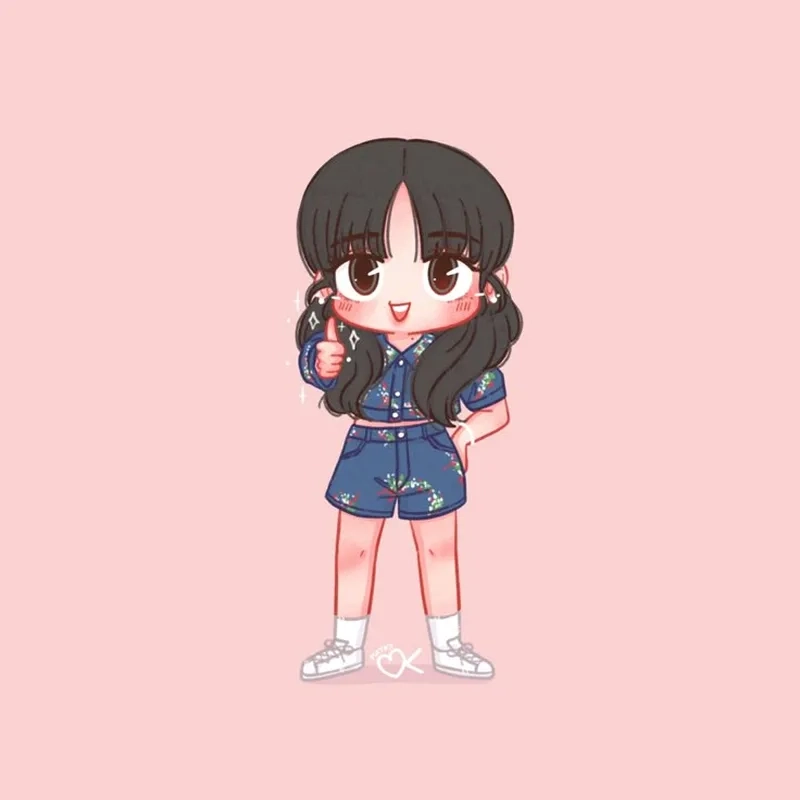 Ảnh Lisa chibi cute làm avatar nổi bật