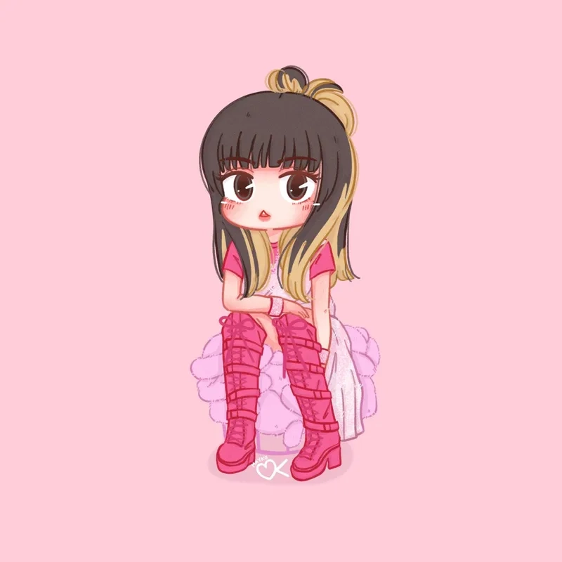 Blackpink chibi cute Lisa siêu đáng yêu