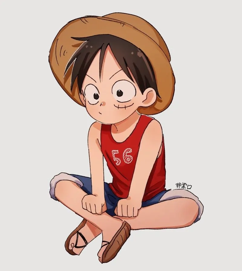 Tải ngay chibi Luffy để làm hình nền siêu đáng yêu