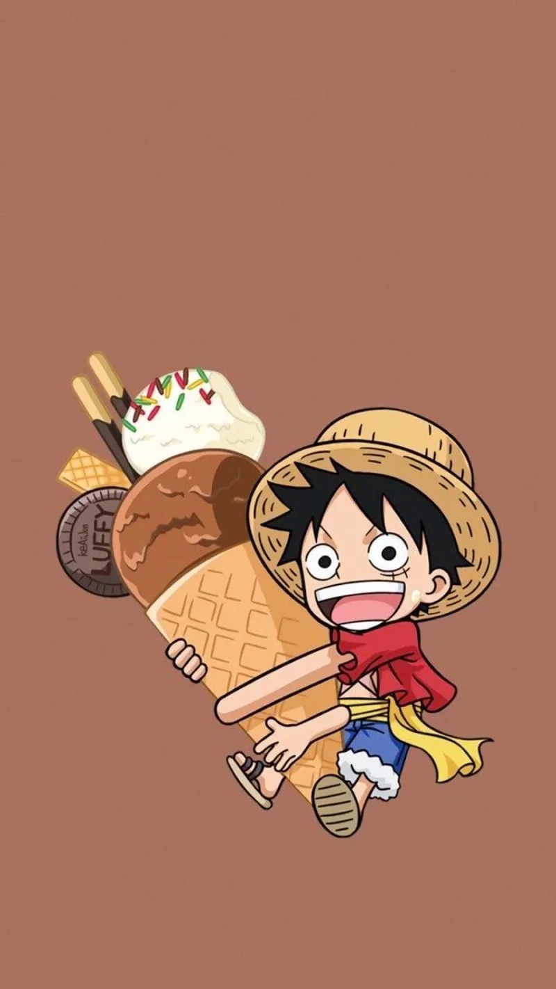 Lưu ảnh Luffy chibi làm avatar cực chất