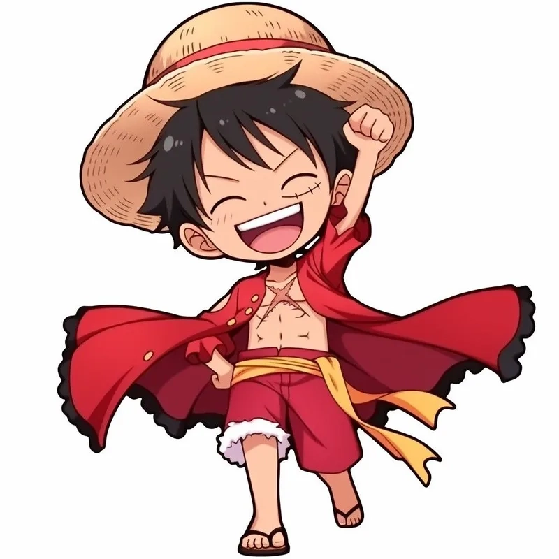 Luffy chibi ngầu khiến fan One Piece mê mẩn