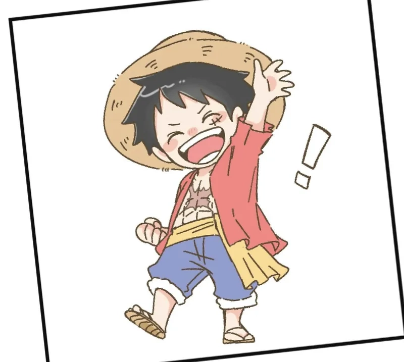 Piece Luffy chibi cute làm sáng cả ngày của bạn
