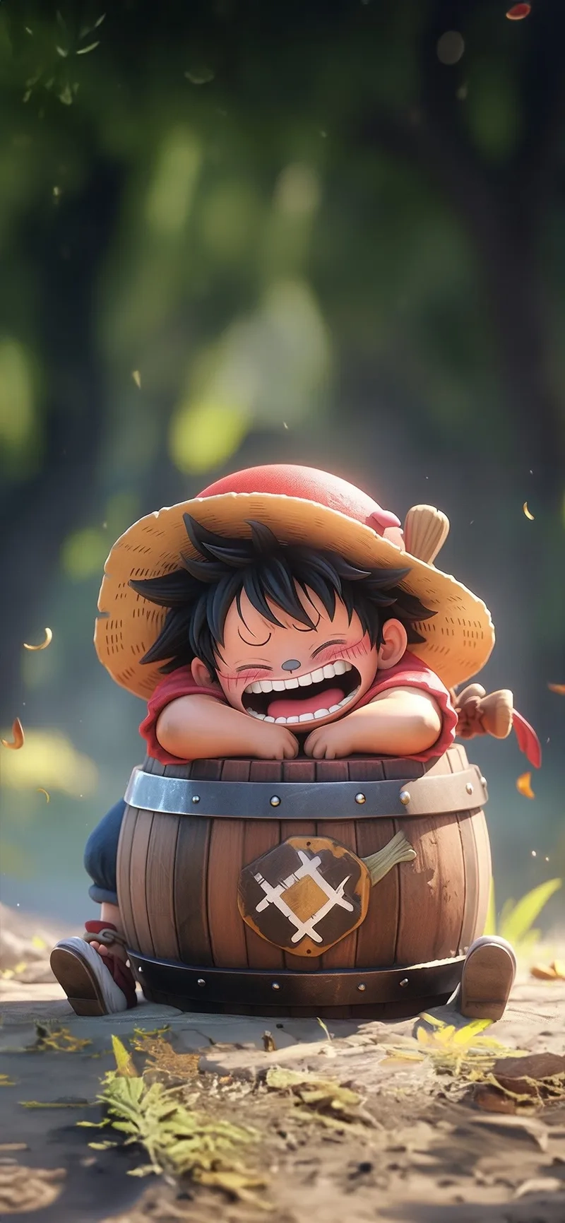 Luffy chibi 3d mang phong cách One Piece độc đáo