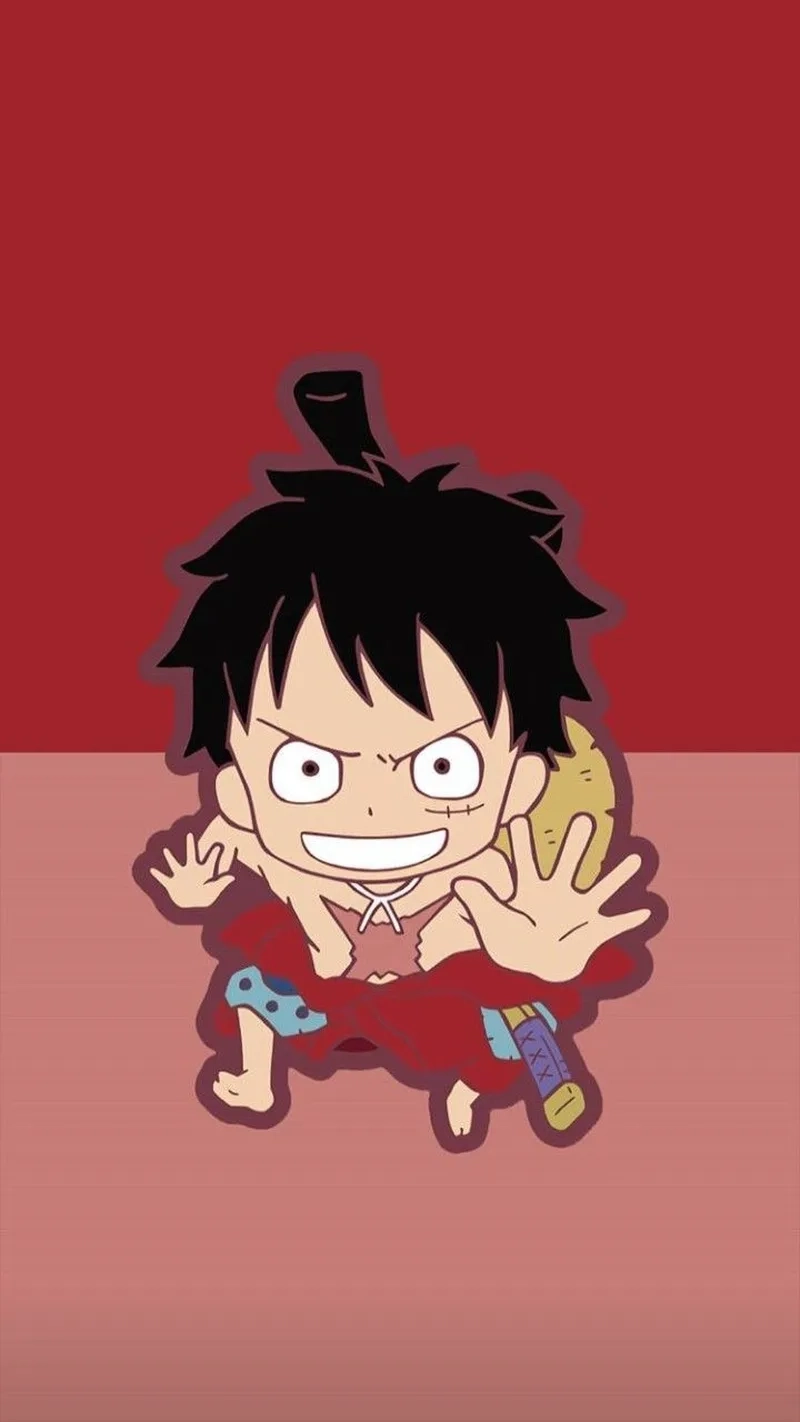 Hình Luffy chibi cute làm tan chảy mọi trái tim