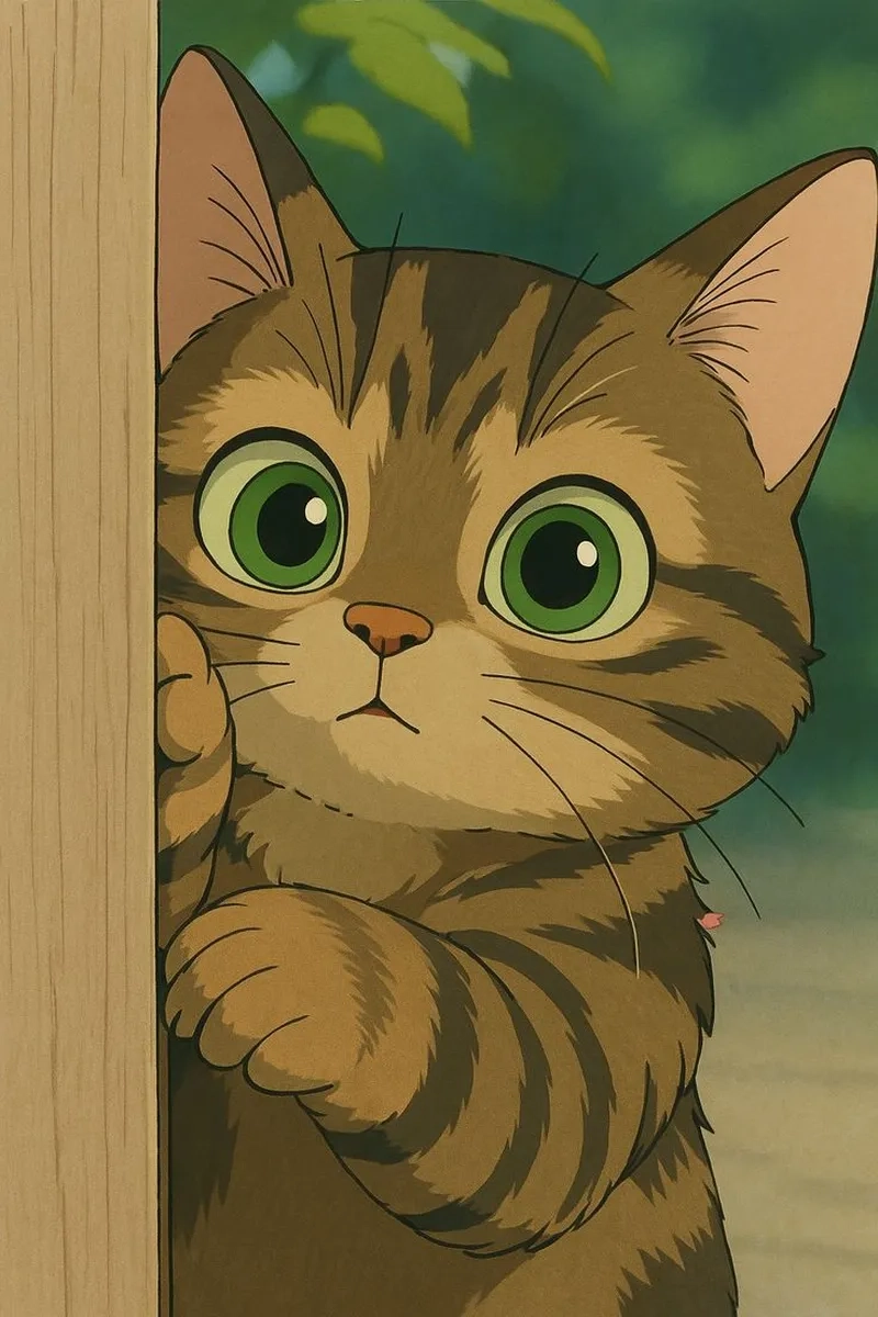 Tải hình con mèo chibi cute để làm hình nền siêu yêu