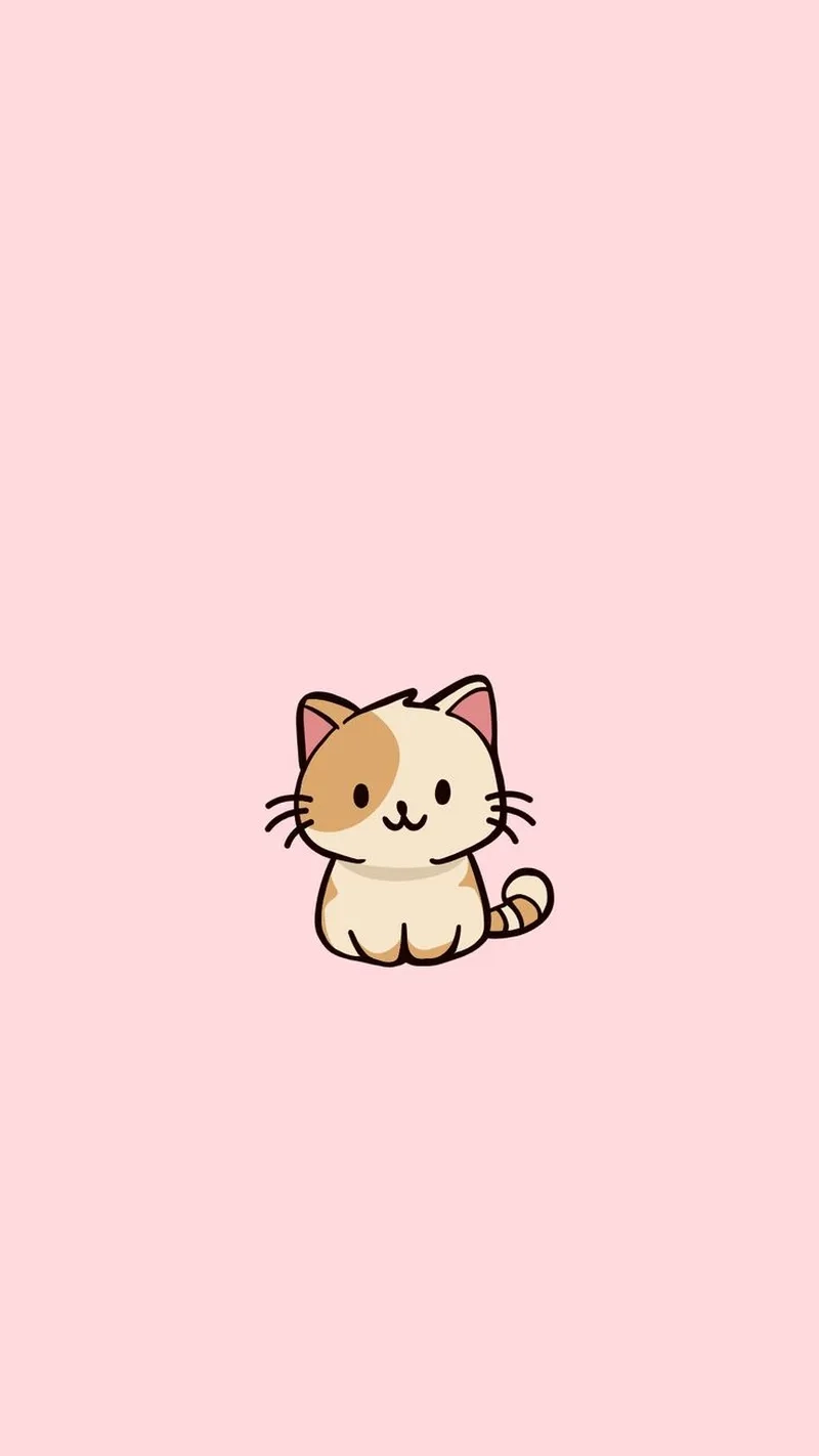 Lưu hình mèo chibi de thương để làm hình nền độc đáo