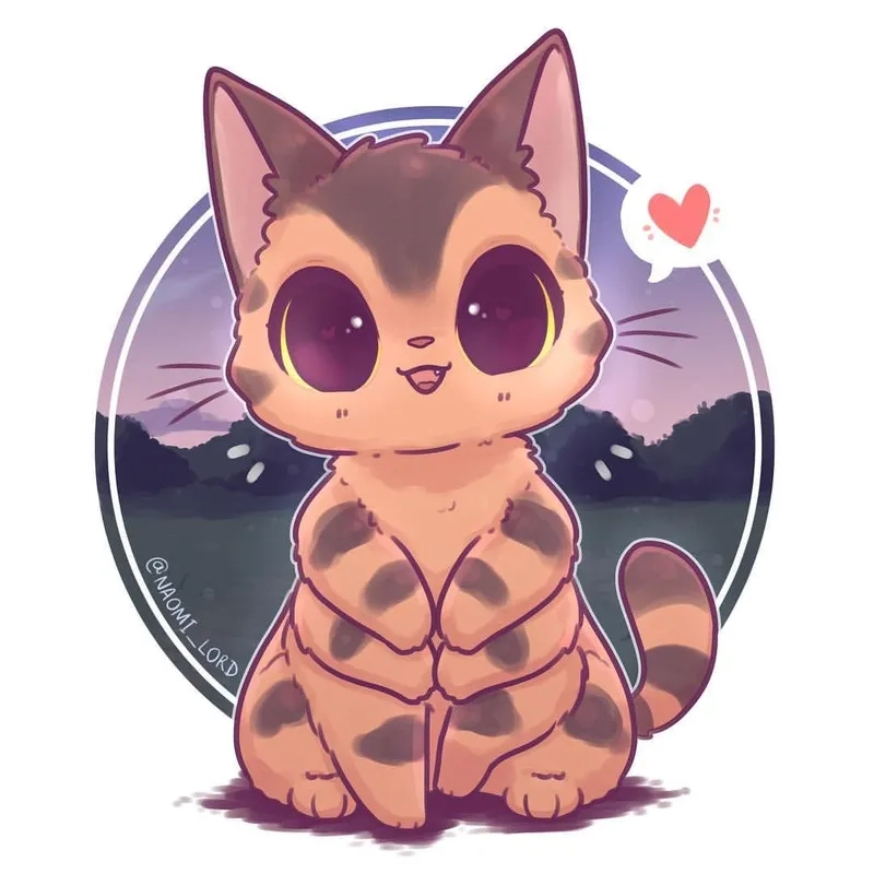 Tải mèo chibi cute để làm avatar cá tính