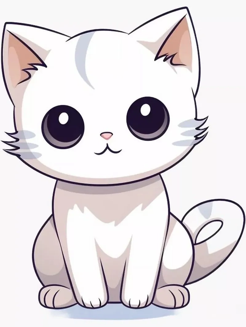 Lưu hình ảnh mèo con chibi để làm hình nền đáng yêu