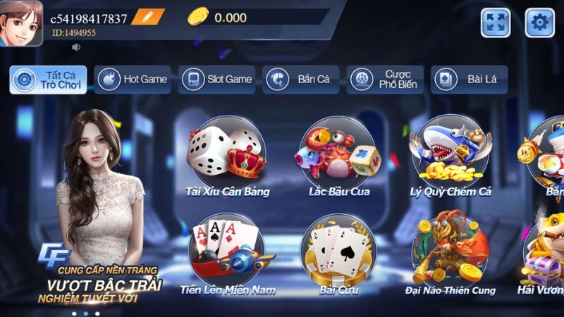 Một số trò chơi thịnh hành nhất tại game bài C54