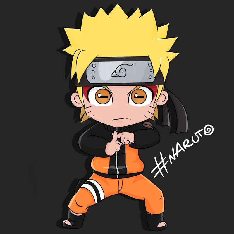 Vẽ Naruto Cửu Vĩ chibi để thể hiện đam mê anime