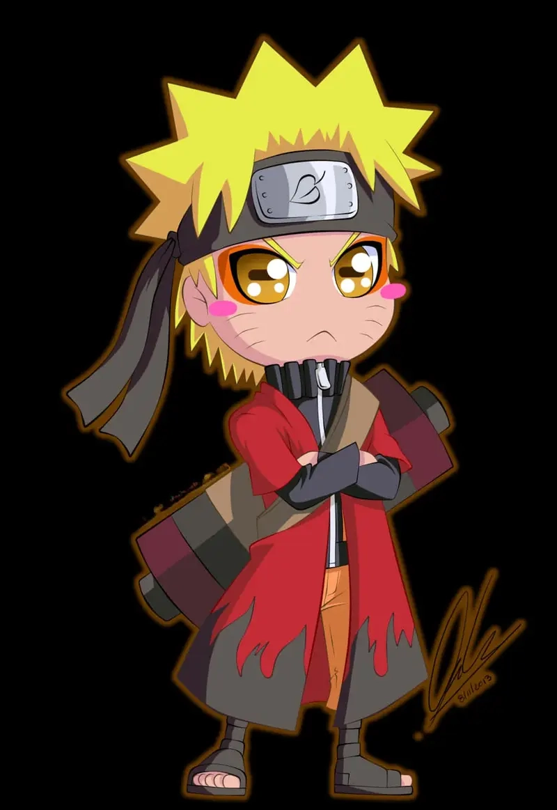 Lưu hình vẽ Naruto chibi để làm sticker độc đáo