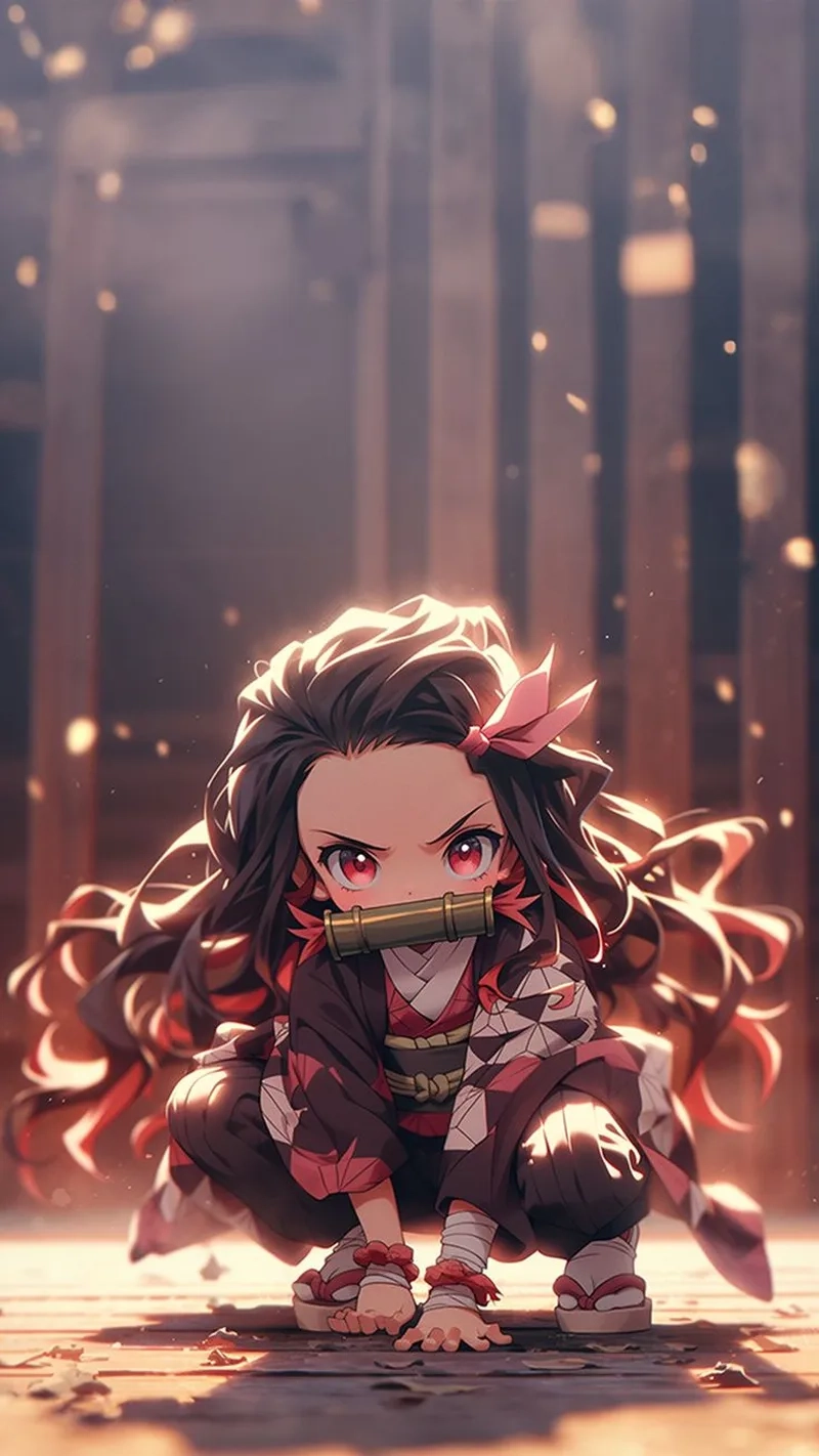 Hình ảnh Nezuko chibi làm sáng bộ sưu tập anime